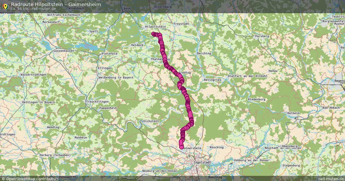 Radtour Hilpoltstein – Gaimersheim