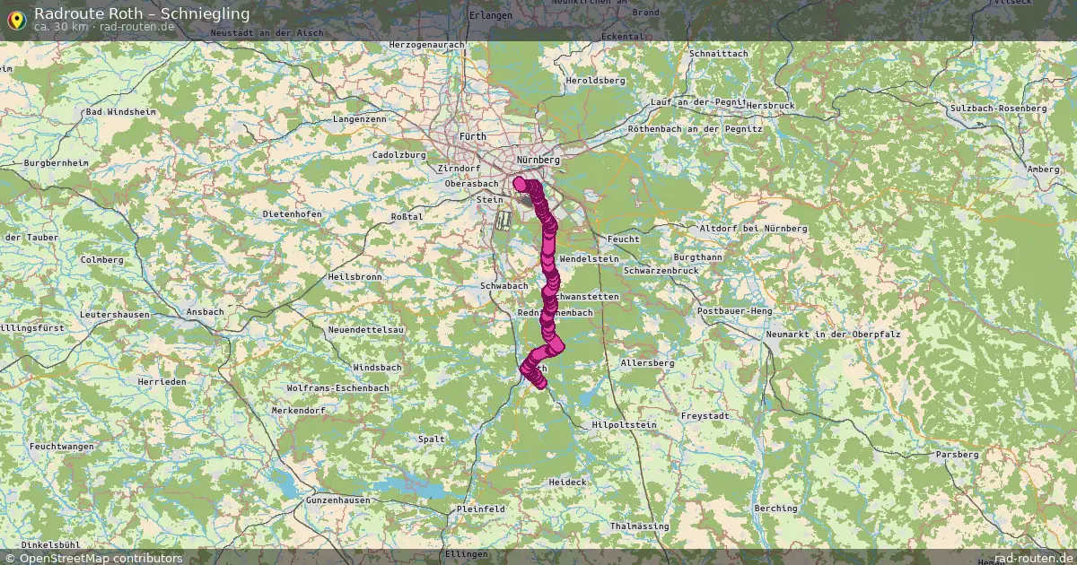 Fahrradroute Roth – Brunn (40 km) – Rad-Routen.de