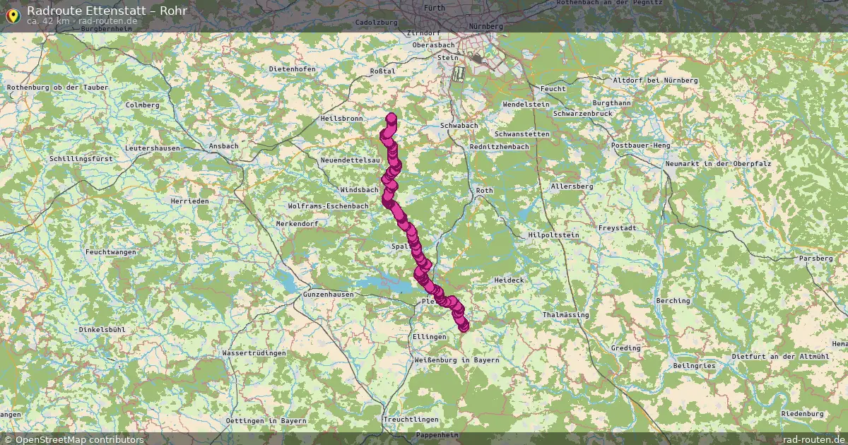 Fahrradroute Ettenstatt – Rohr (42 km) – Rad-Routen.de