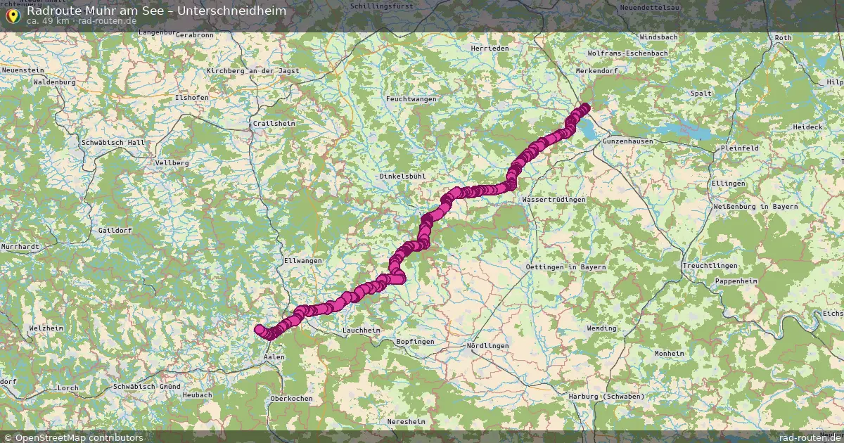 Radtour Muhr Am See – Unterschneidheim