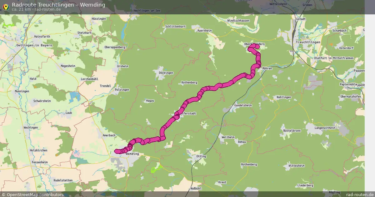 Fahrradroute Treuchtlingen – Wemding (21 km) – Rad-Routen.de