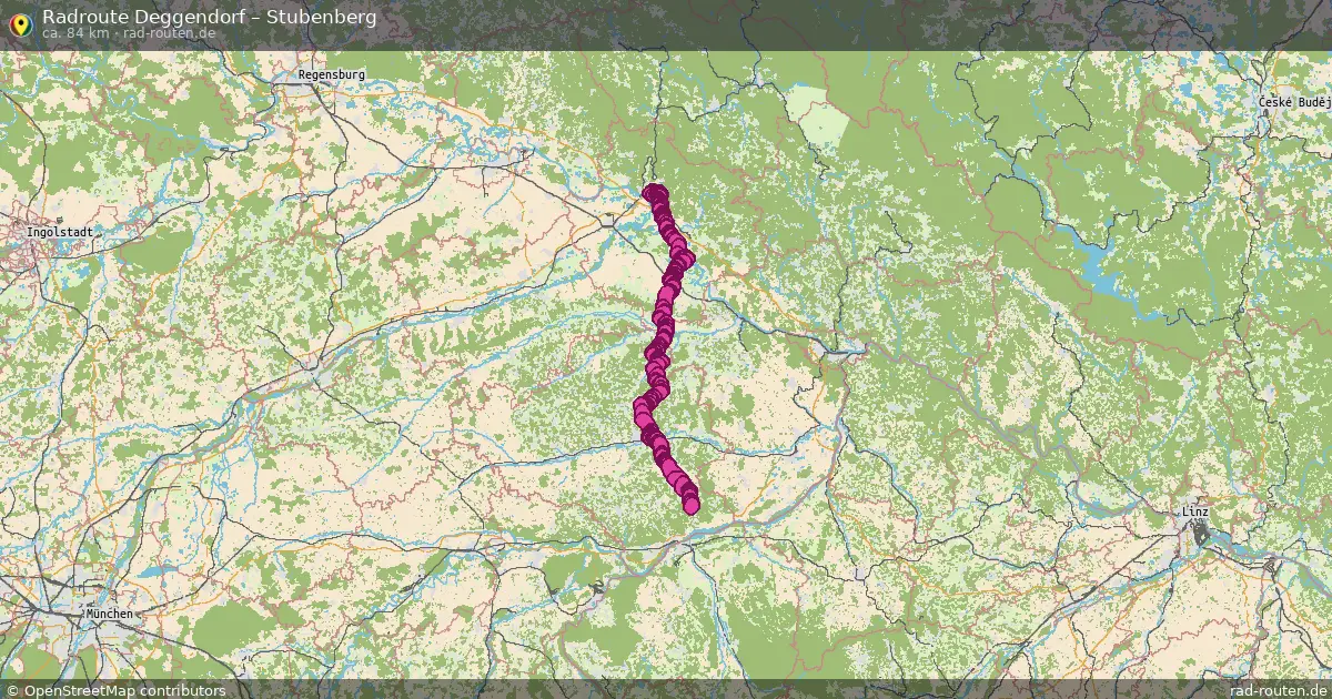 Fahrradroute Deggendorf – Stubenberg (84 km) – Rad-Routen.de