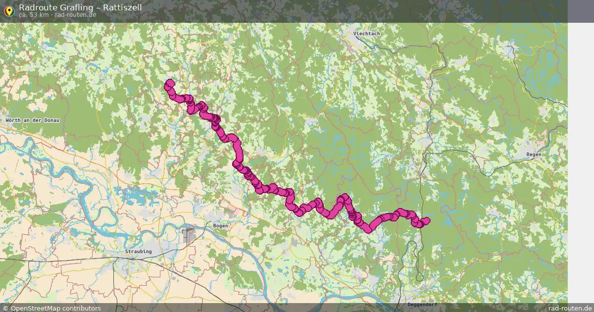 Fahrradroute Grafling – Rattiszell (53 km) – Rad-Routen.de