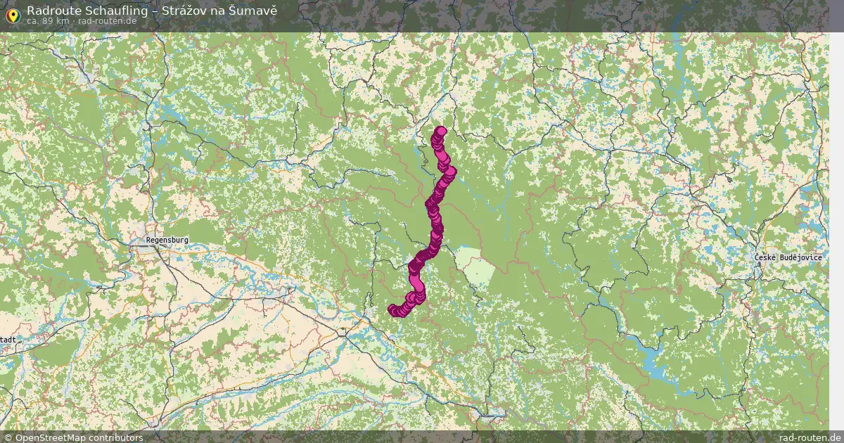 Fahrradroute Schaufling – Strážov Na Šumavě