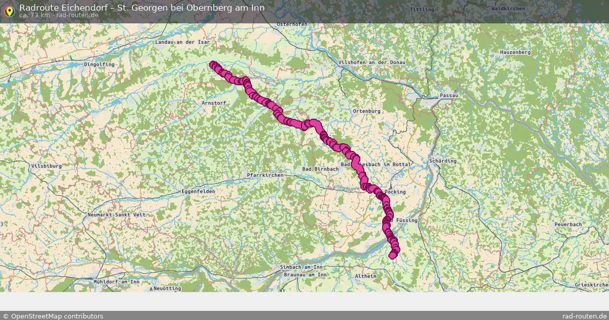 Fahrradroute Eichendorf – St. Georgen Bei Obernberg Am Inn (73 km) – Rad-Routen.de