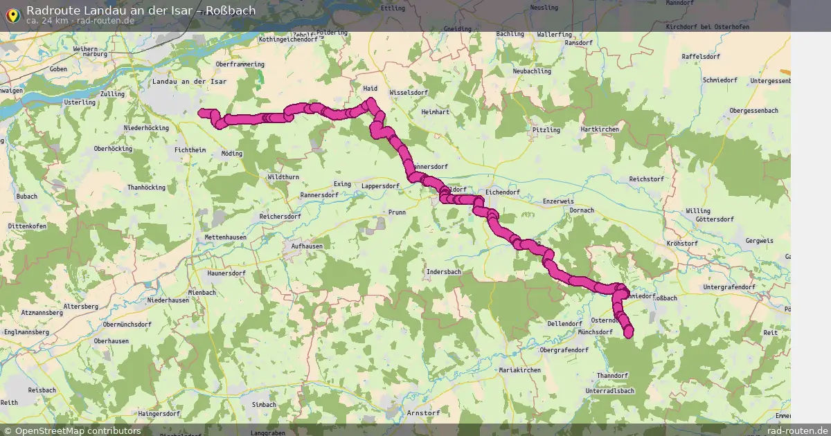 Fahrradroute Landau An Der Isar – Roßbach