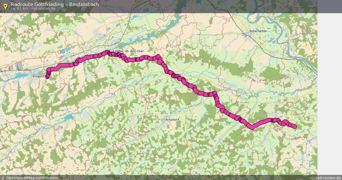Fahrradroute Gottfrieding – Beutelsbach