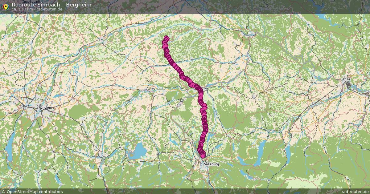 Fahrradroute Simbach – Bergheim