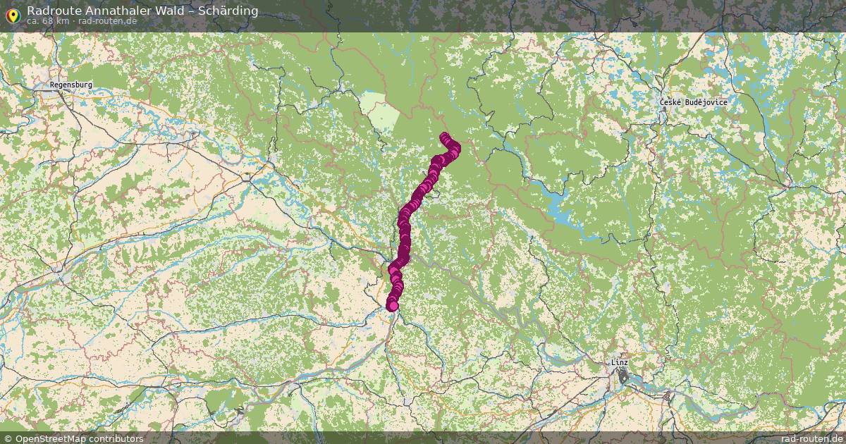 Fahrradroute Annathaler Wald – Schärding