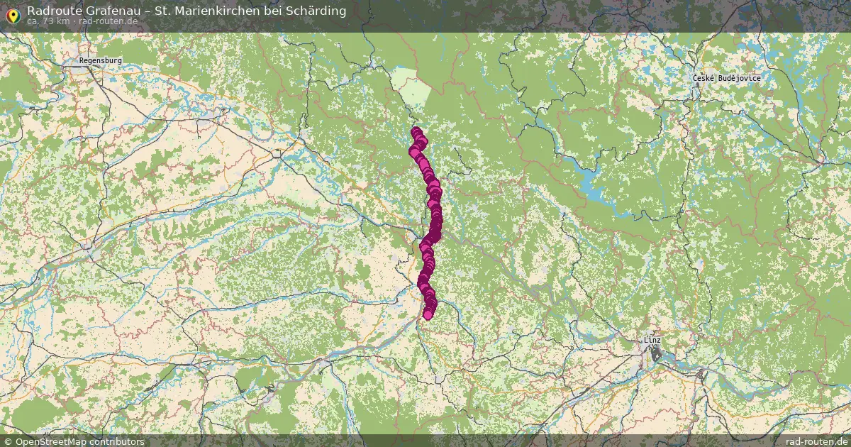Fahrradroute Grafenau – St. Marienkirchen Bei Schärding (73 km) – Rad-Routen.de