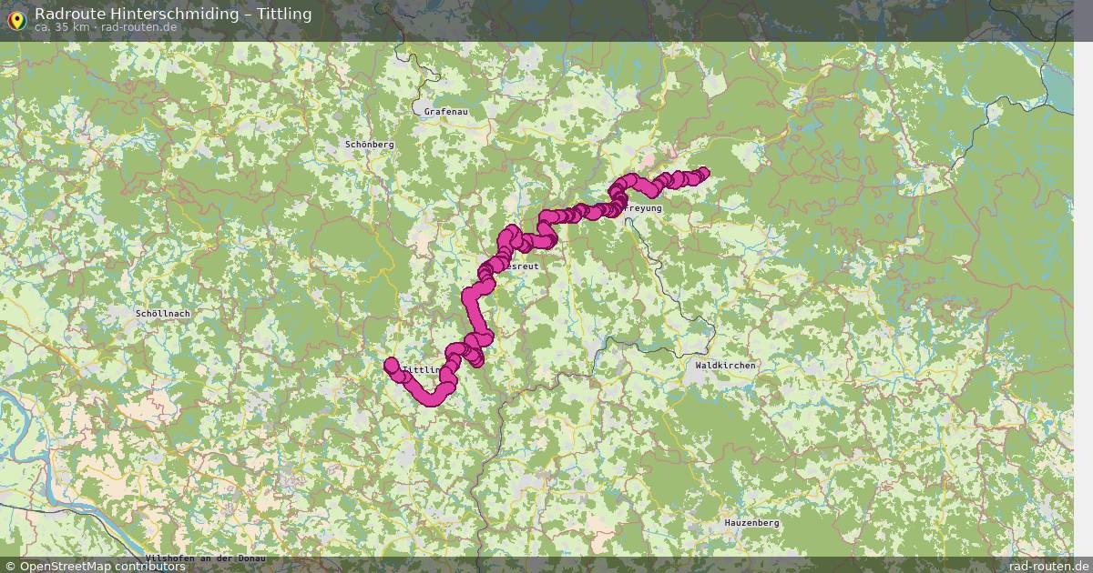 Fahrradroute Hinterschmiding – Tittling