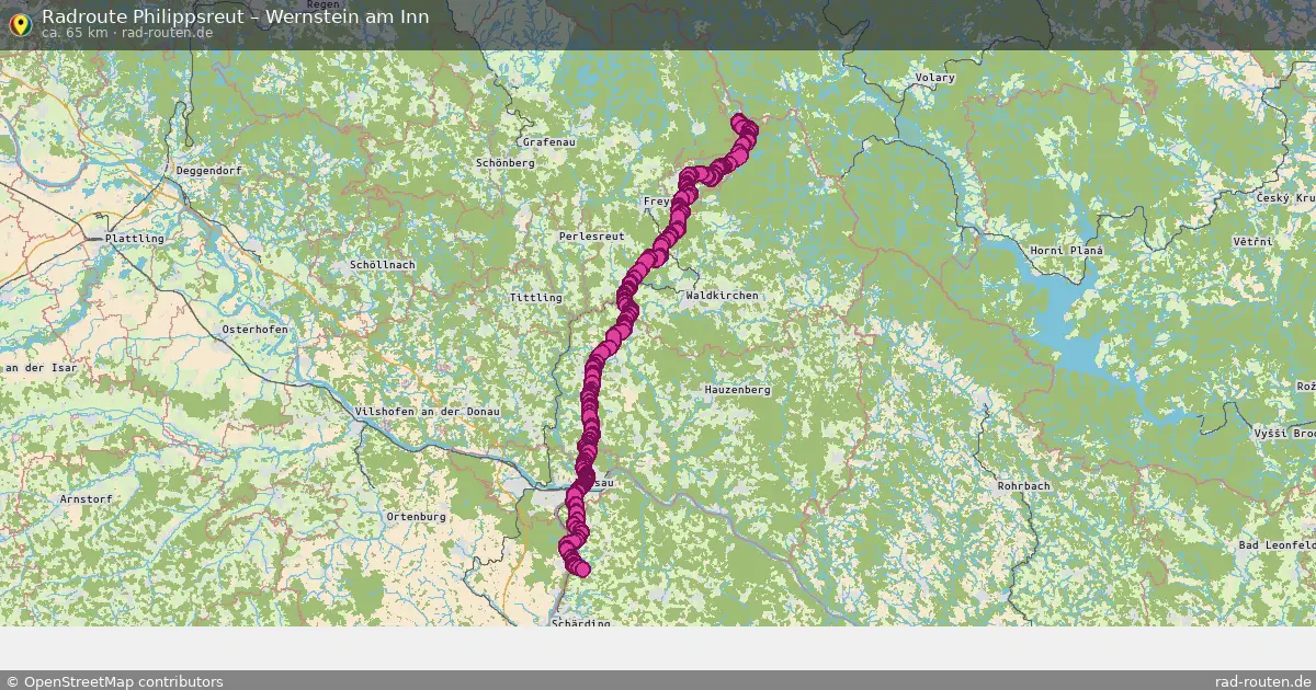 Fahrradroute Philippsreut – Wernstein Am Inn (65 km) – Rad-Routen.de