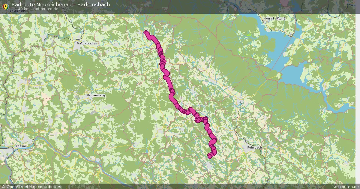 Fahrradroute Neureichenau – Sarleinsbach (40 km) – Rad-Routen.de