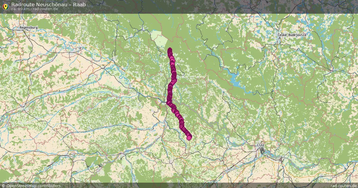 Fahrradroute Neuschönau – Raab