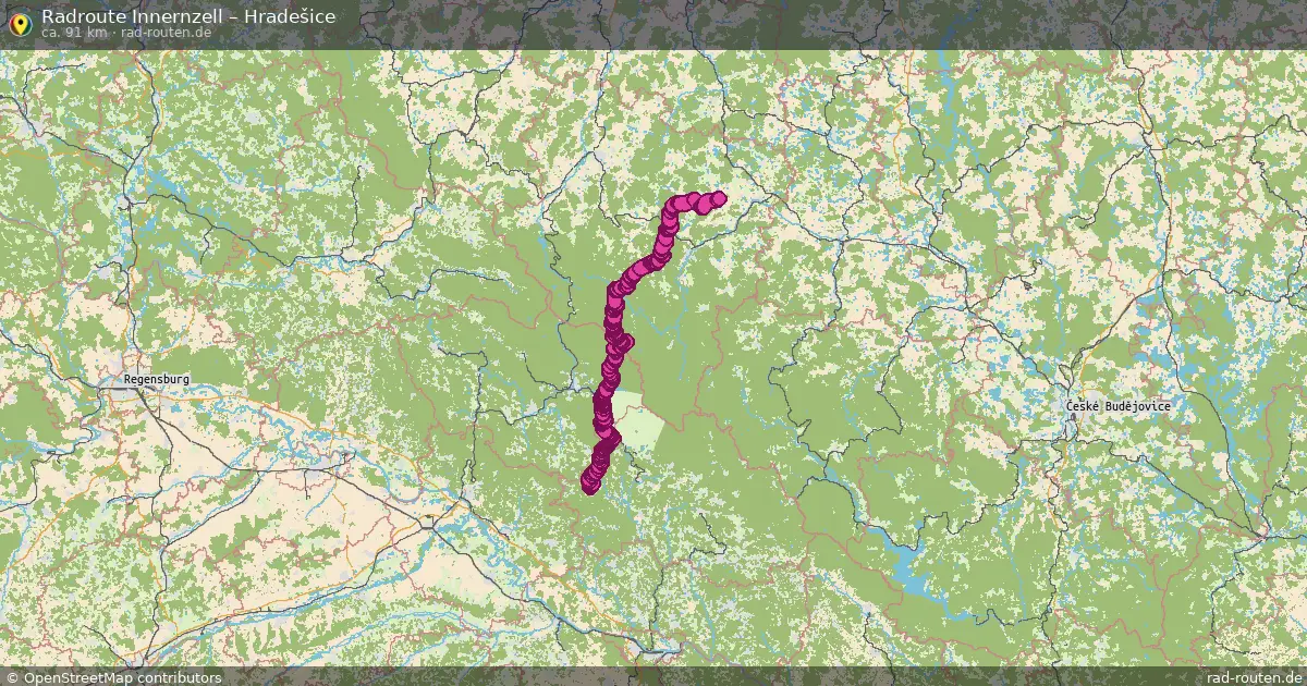Radtour Innernzell – Hradešice