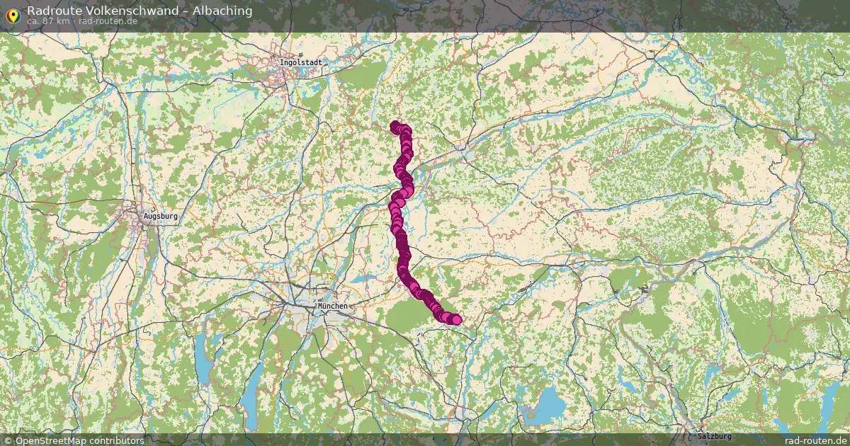 Fahrradroute Volkenschwand – Albaching (87 km) – Rad-Routen.de