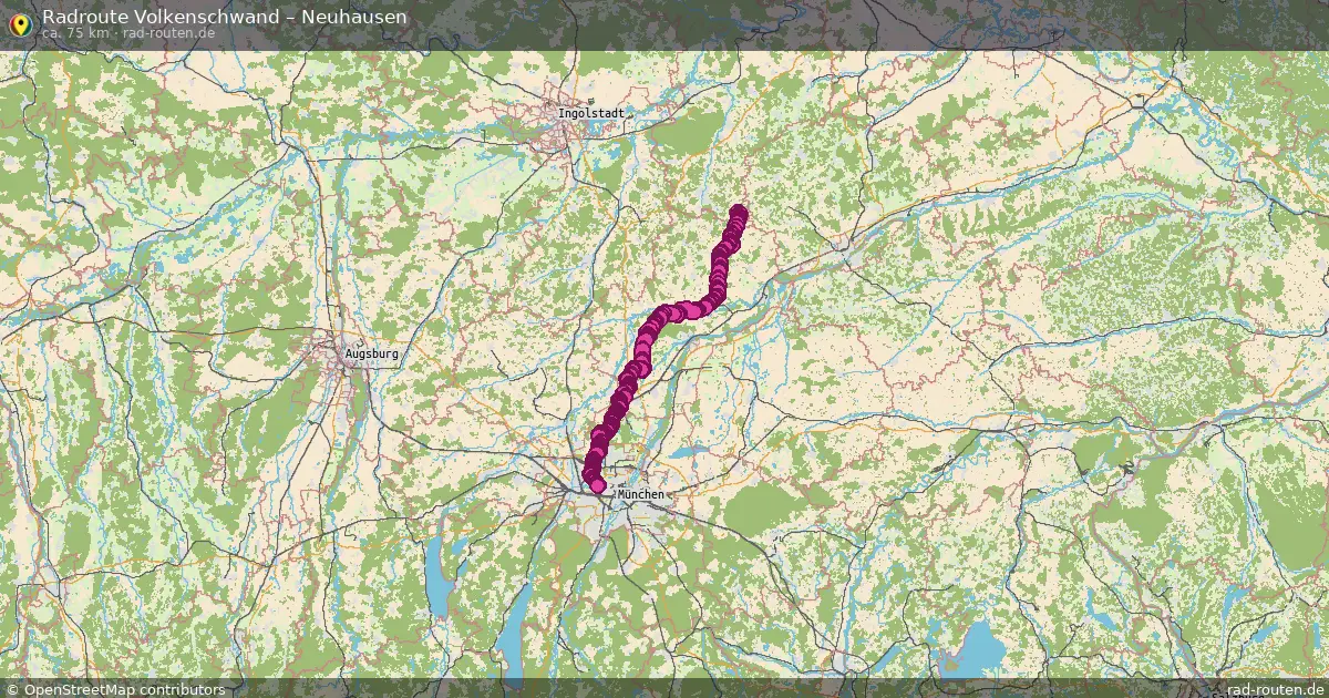 Fahrradroute Volkenschwand – Neuhausen (75 km) – Rad-Routen.de