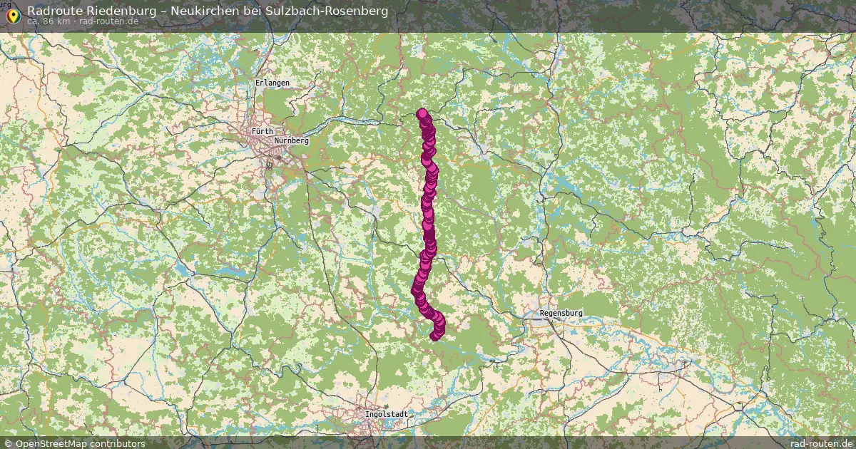 Fahrradroute Riedenburg – Neukirchen Bei Sulzbach-Rosenberg (86 km) – Rad-Routen.de