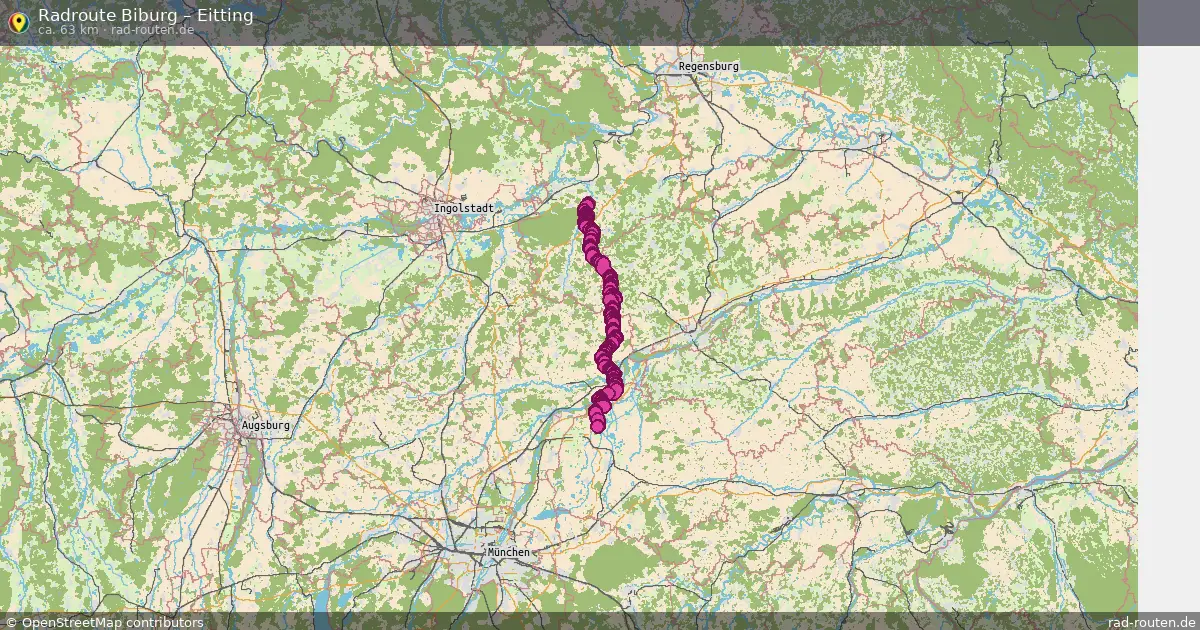 Fahrradroute Biburg – Eitting (63 km) – Rad-Routen.de