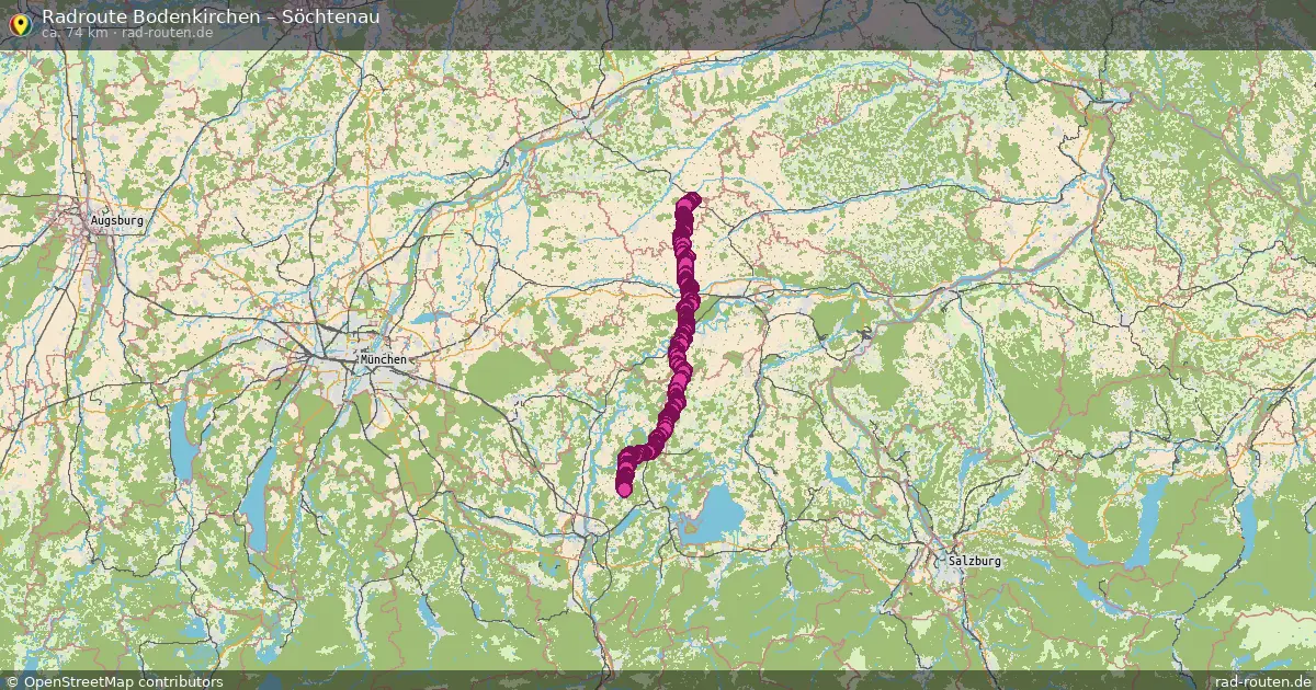Fahrradroute Bodenkirchen – Söchtenau (74 km) – Rad-Routen.de