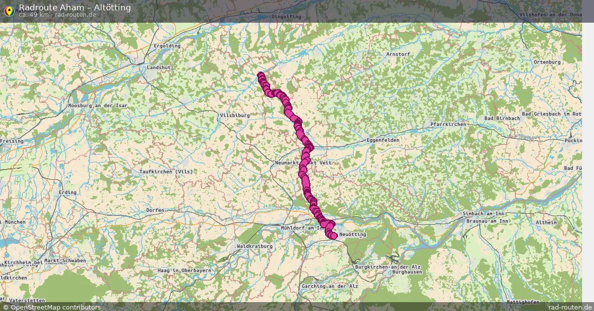 Radtour Aham – Altötting