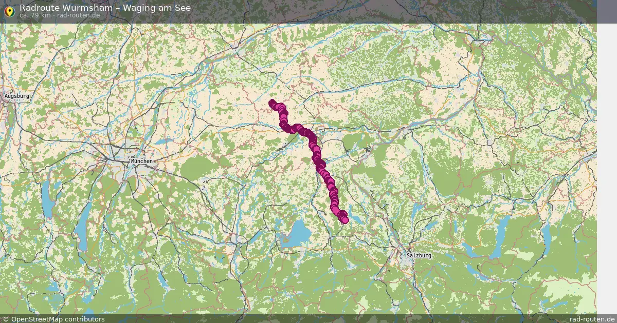 Fahrradroute Wurmsham – Waging Am See (79 km) – Rad-Routen.de