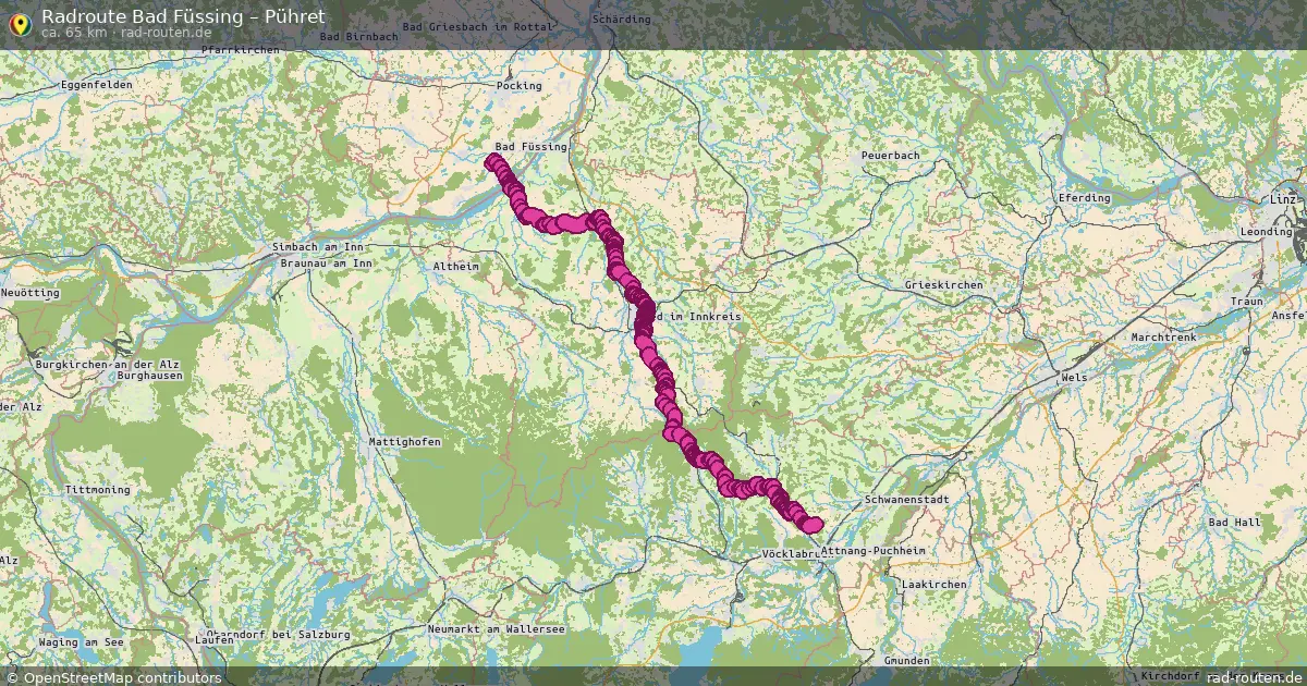 Fahrradroute Bad Füssing – Pühret