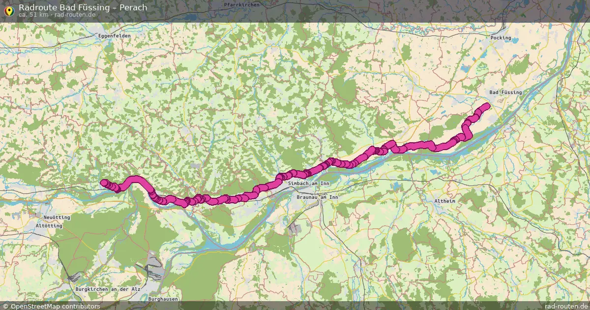 Fahrradroute Bad Füssing – Perach