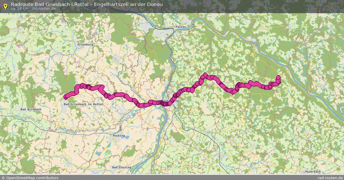 Fahrradroute Bad Griesbach I.rottal – Engelhartszell An Der Donau