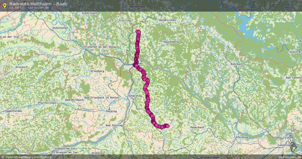 Fahrradroute Hutthurm – Raab