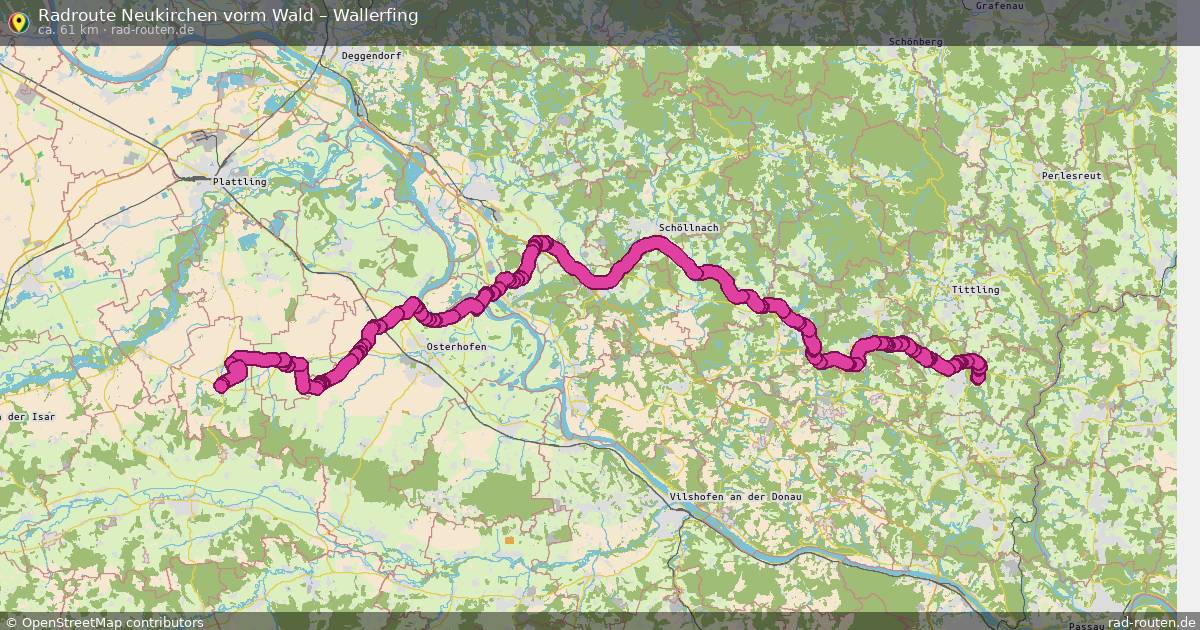 Fahrradroute Neukirchen Vorm Wald – Wallerfing