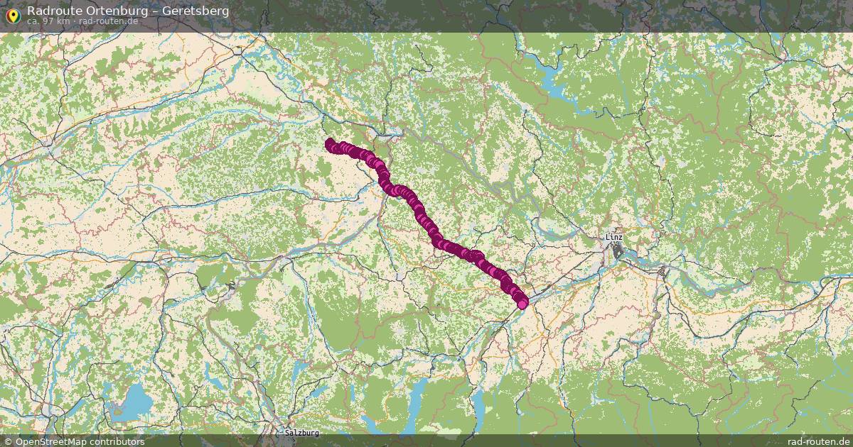 Fahrradroute Ortenburg – Geretsberg (97 km) – Rad-Routen.de