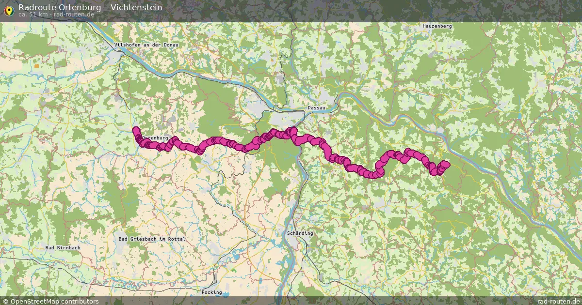 Fahrradroute Ortenburg – Vichtenstein