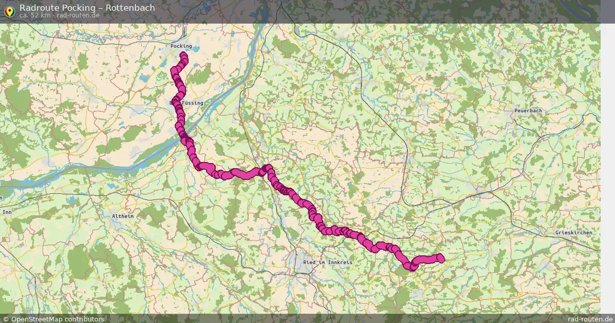 Fahrradroute Pocking – Rottenbach