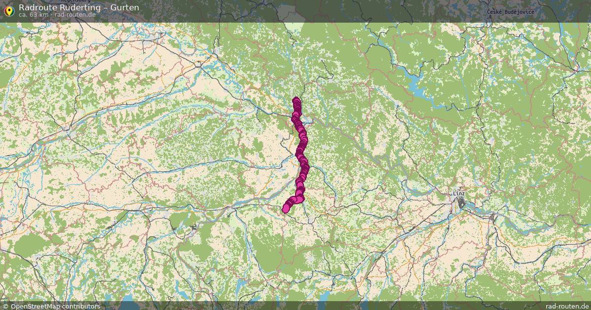 Fahrradroute Ruderting – Gurten