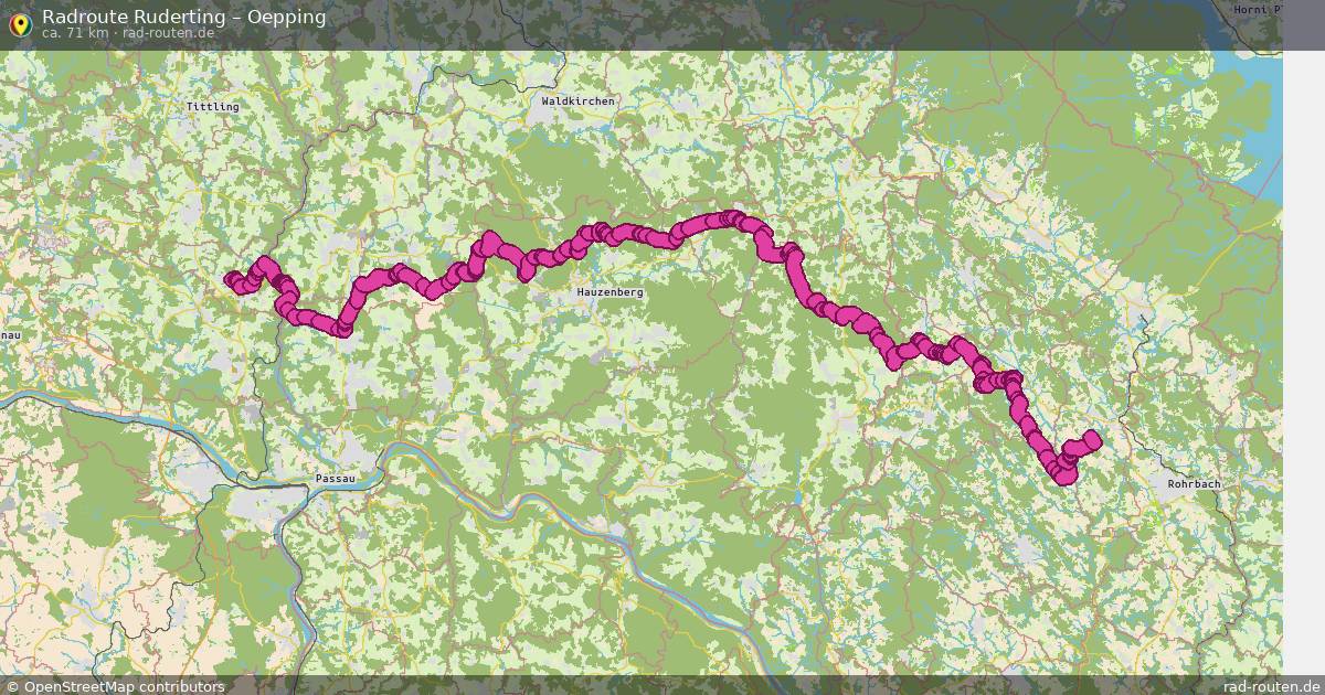 Fahrradroute Ruderting – Oepping