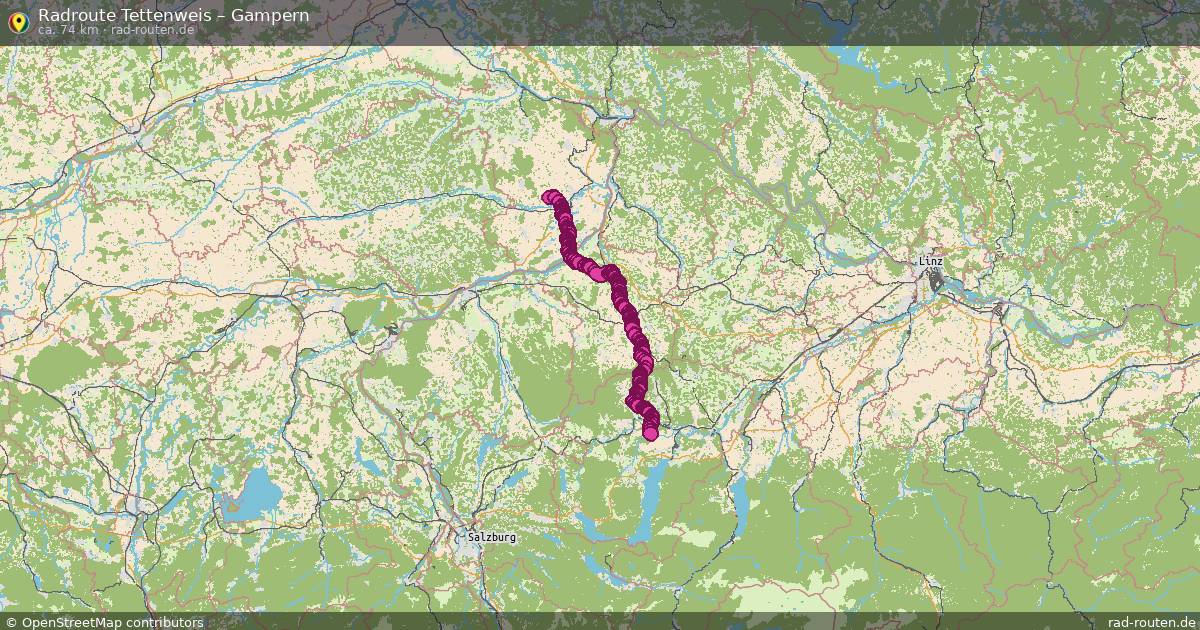 Fahrradroute Tettenweis – Gampern