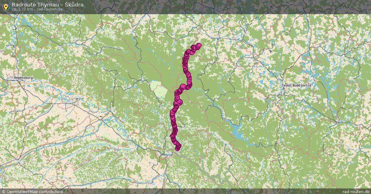 Fahrradroute Thyrnau – Škůdra