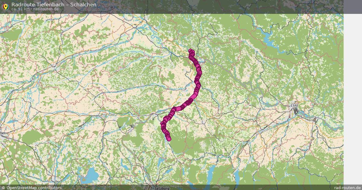 Fahrradroute Tiefenbach – Schalchen