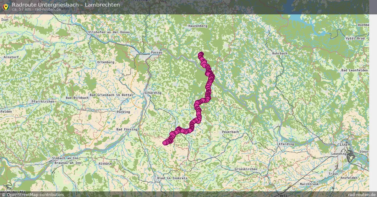 Fahrradroute Untergriesbach – Lambrechten (57 km) – Rad-Routen.de