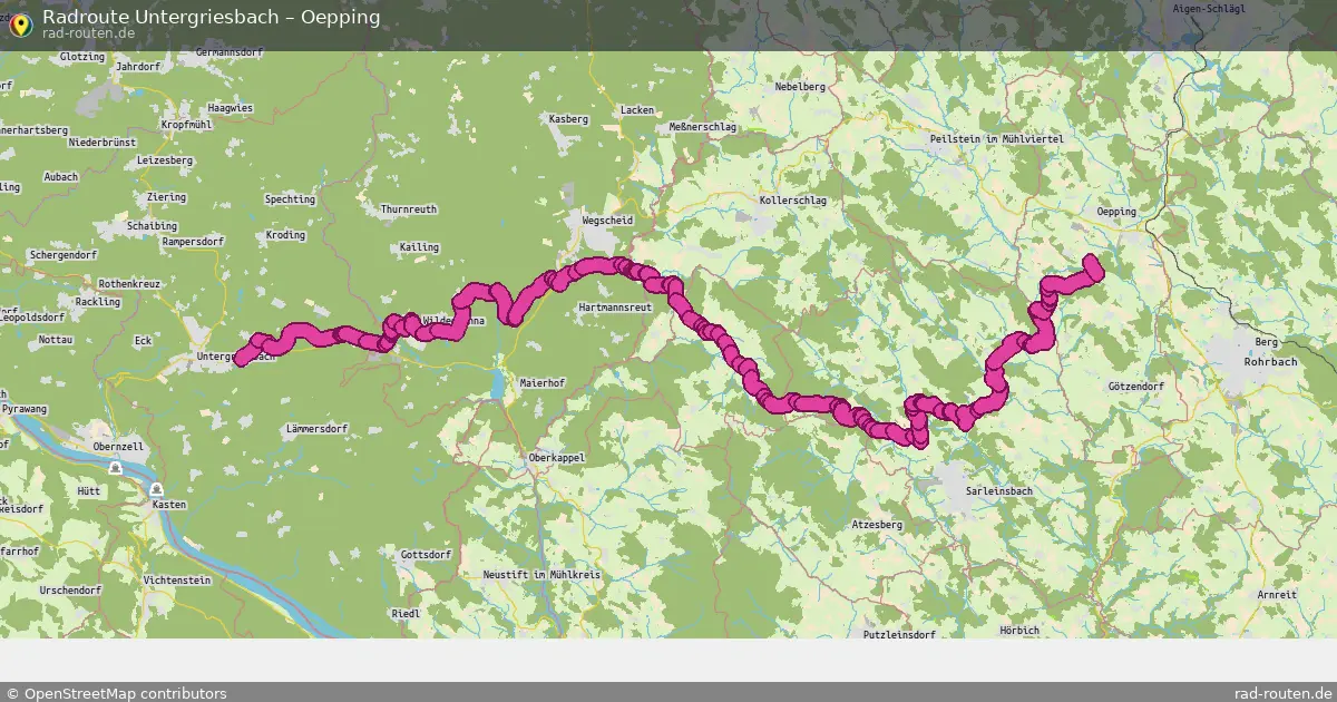 Fahrradroute Untergriesbach – Oepping