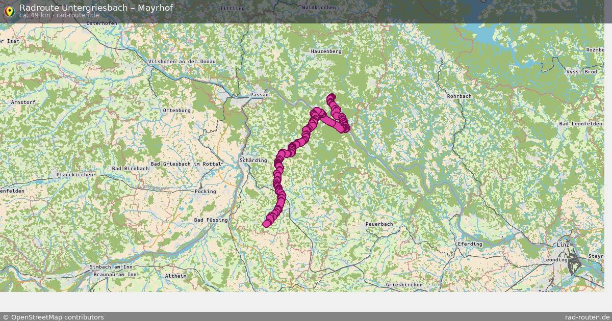 Fahrradroute Untergriesbach – Mayrhof