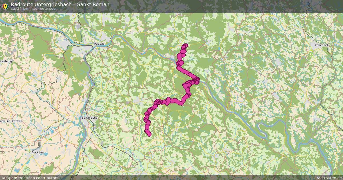 Fahrradroute Untergriesbach – Sankt Roman