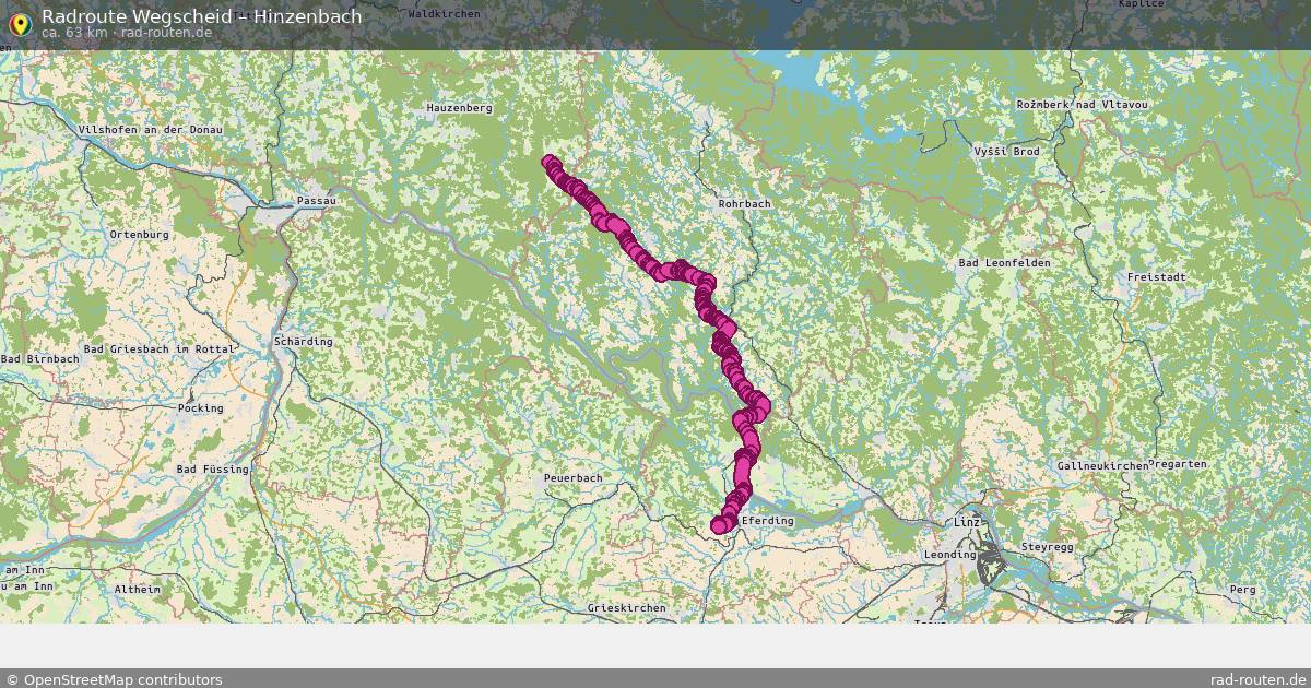 Fahrradroute Wegscheid – Hinzenbach