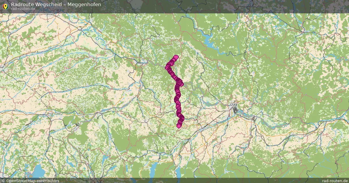 Fahrradroute Wegscheid – Meggenhofen (79 km) – Rad-Routen.de