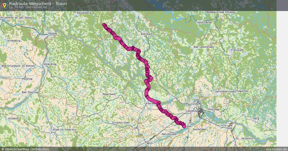 Fahrradroute Wegscheid – Traun