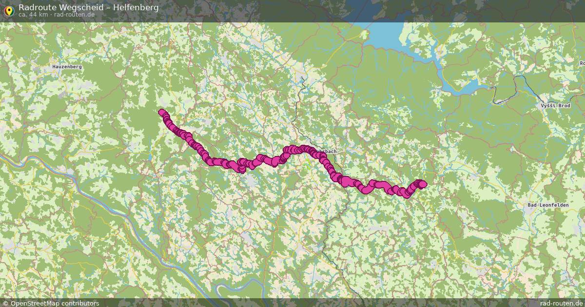 Fahrradroute Wegscheid – Helfenberg