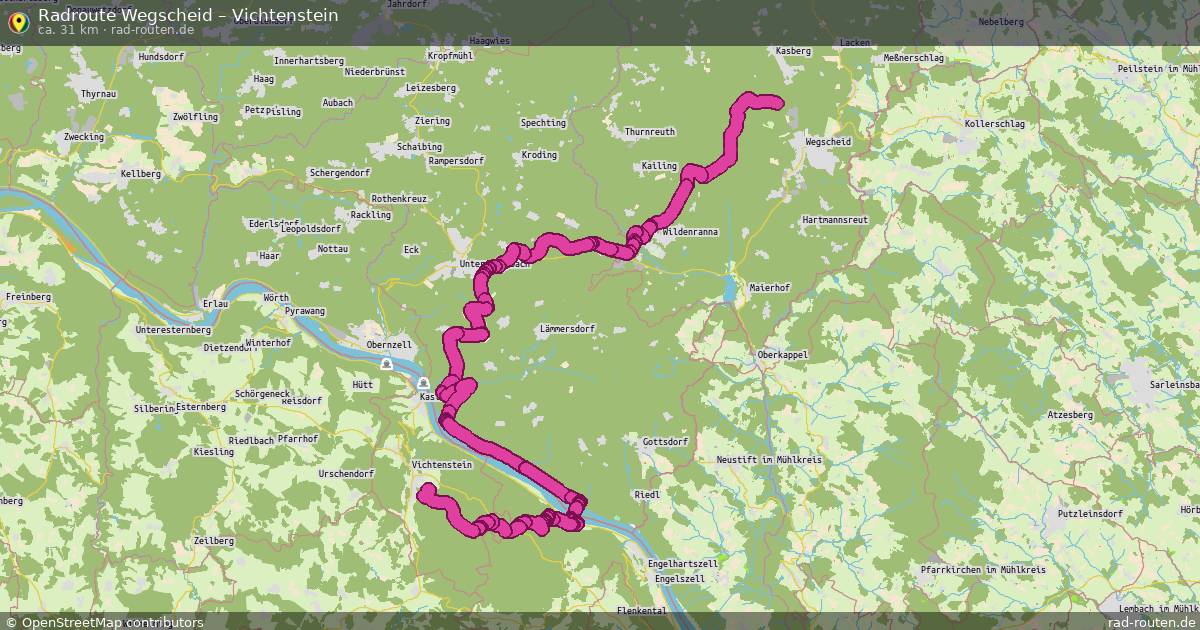 Fahrradroute Wegscheid – Vichtenstein