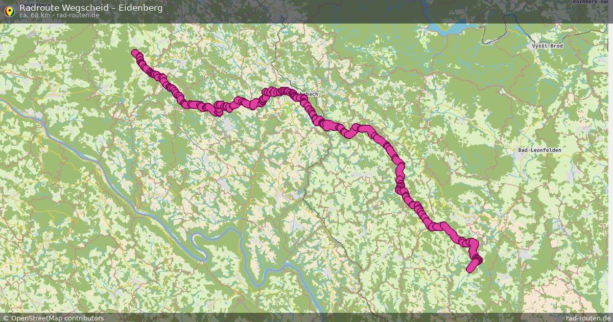 Fahrradroute Wegscheid – Eidenberg
