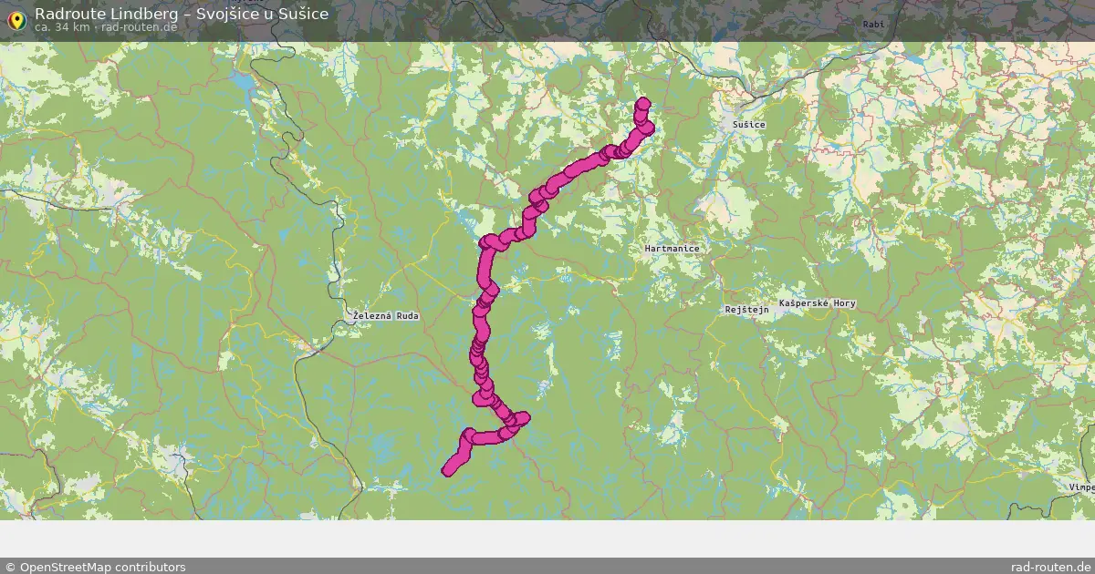 Radtour Lindberg – Svojšice U Sušice